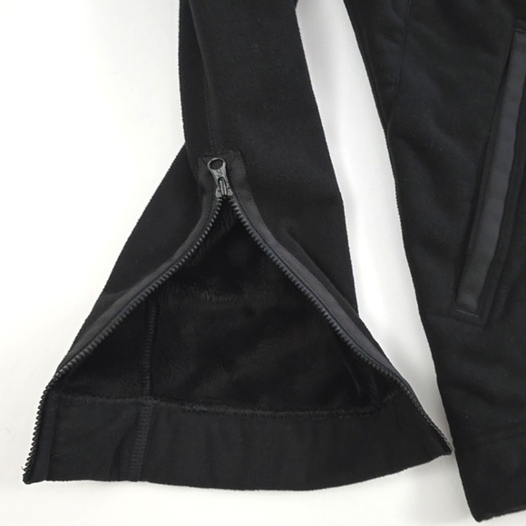 Lululemon Women's Moto Jacket Black Thick Soft Fleece Loose Fit Long Length Sz 4 - Picture 7 of 15